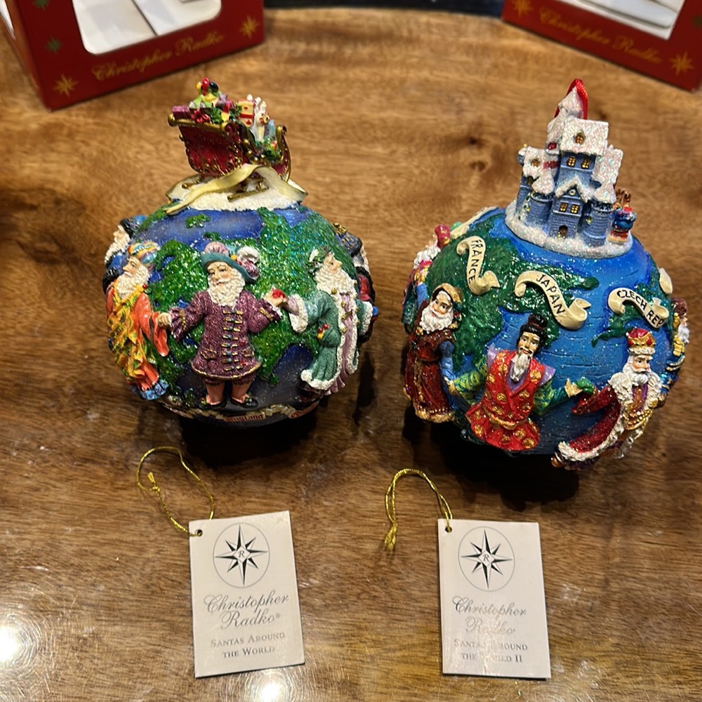 Santa’s from Around the World I & II - Christopher Radko Ornaments